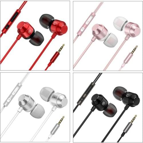 Ear-in Earphones Metal Magnetic Line Control Ergonomic Anti-slip Headphones for 3.5MM/TYPE-C