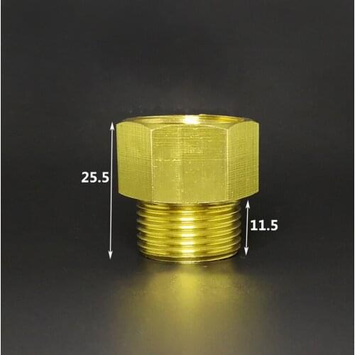1/2" NPT Female x M20x1.5mm Male Brass Connection Bushing Adapter Reducer Pipe Fitting Pressure gauge Propane Fuel Gas Water Oil