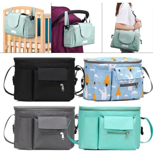Portable Baby Stroller Bag Large Bottle Cup Holder Diaper Bags Mummy Maternity Nappy Bag Accessories for Baby Carriage Bags