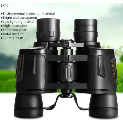 8X40 Outdoor Hunting Binoculars HD Binoculars BAK4 Prism High Power Professional Powerful Low Light Binoculars