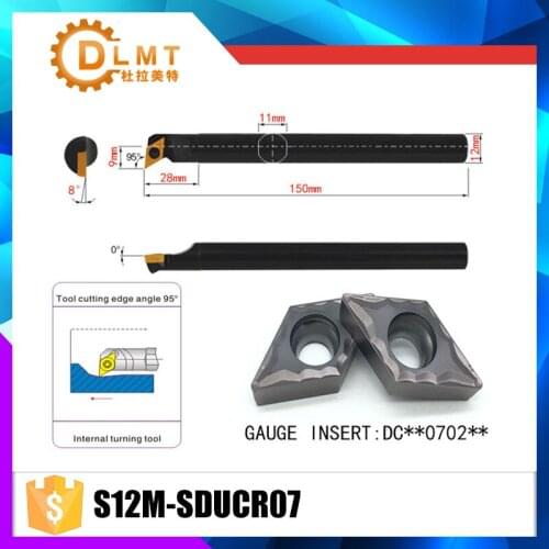 S12M-SDUCR07 95 Degrees Internal Turning Tool Holder For DCMT070204 DCMT070208 Insert Internal Boring Bar Lathe Machine