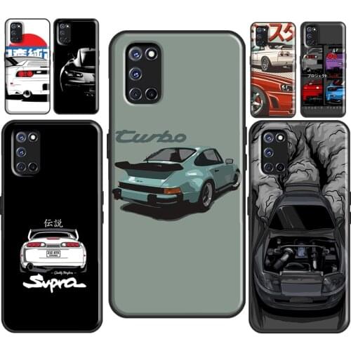 Sports Car JDM Drift For OPPO A53 2020 A31 A5 A9 A1K A3S A5S A15 A52 A72 A83 F5 F7 Find X2 X3 Pro Phone Cover