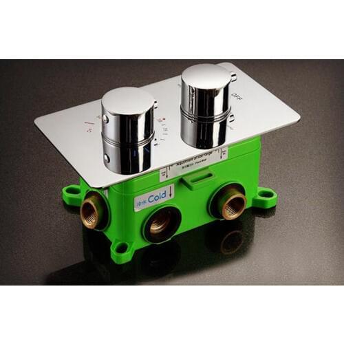 Two or three functions Bathroom bath Shower Faucet mixer valve Wall Mounted Thermostatic Mixing Valve IS555