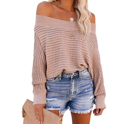 Женские пуловеры с открытыми плечами U-shot China At AliExpress
