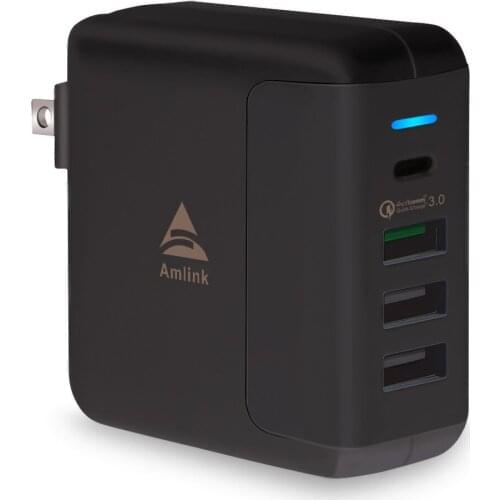 40W Quick Charger 3.0 Fast Charger 4 USB Ports QC3.0 Travel Adapter Wall Phone Charger For iPhone Xiaomi Samsung