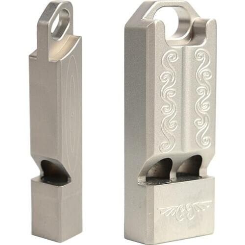 Titanium Outdoor Emergency Whistle 120 Decibels EDC Necklace Lanyard Whistle