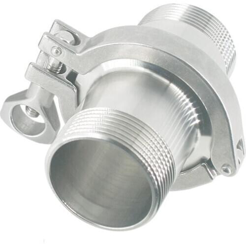 Stainless Steel SS304 1 Set Sanitary Clamp Type Male Thread Pipe Fitting + Tri Clamp+ PTFE Gasket