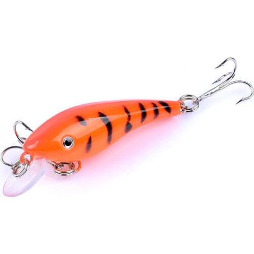 1pcs 57mm/4.5g Bionic 3D Eyes Minnow Fishing Lure Hard Aritificial Wobblers Crankbait Peche Bass Plastic Baits Pike Carp Lures