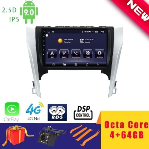 10.1" Android 10.0 Car Multimedia Player Stereo for Toyota CAMRY 2012~2014 Head Unit Octa Core DSP 2.5D+IPS 4G Carplay