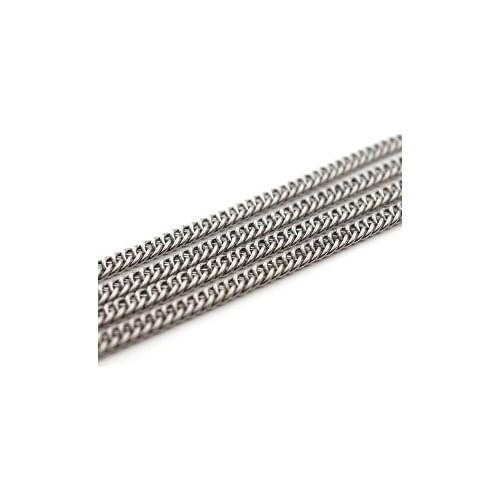 2meter 3mm Stainless Steel Link Chains Bulk Steel Color for DIYJewelry Chain Making Crafts fgh5d