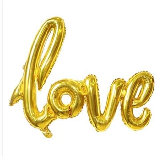 2018 Hot Sale LOVE 108x65cm Giant Linking Champagne Red LOVE Foil Balloon Romantic Wedding Valentines Day Party Supplies