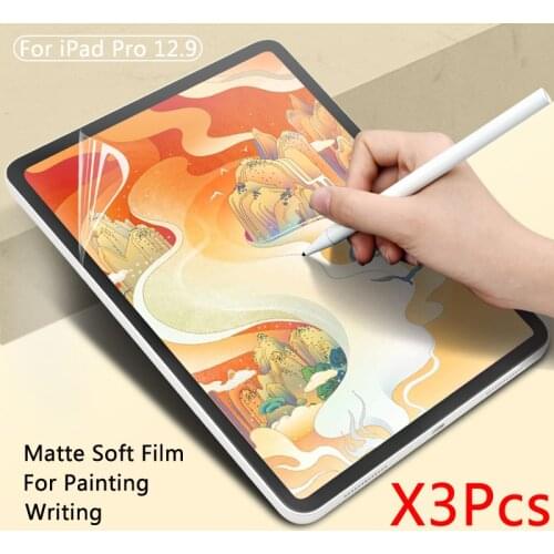 3 Pcs Paper Like Screen Protector Matte Film For Apple iPad Pro 12.9 2021 2020 2019 2018 for Pro 12.9 " 2017 Film Painting Write