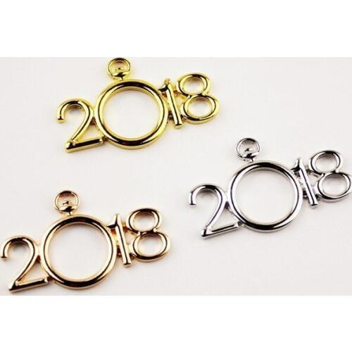 5pcs/lot 2018 digital pocket watch Metal Frame Pendant Gold Charm Bezel Setting Cabochon Setting UV Resin Charm