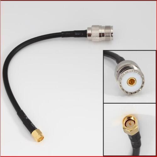 5pcs/lot SO239 PL259 UHF female to SMA male Pigtai RG58 50-3 CABLE