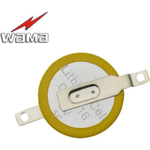 50pcs/lot CR1616 Button Cell Batteries 3V 2 Feet Welding Solder Pins 50mAh Watch Accessories 1616 ECR1616 LM1616 Coin battery