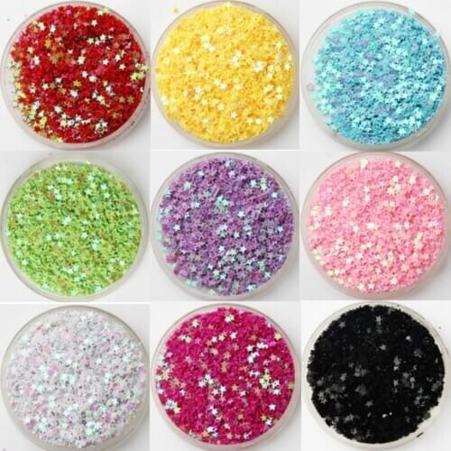 20g Transparent Glittering 3mm Mix Star Heart Loose Sequins Paillettes for Nail Manicure Sewing Wedding Decoration Confetti