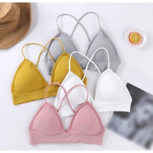 Seamless Hollow Out Soft Bras Women Wireless Push Up Bras Sexy Lingerie Beauty Back Strap Sports Bra