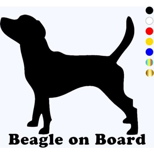 CK3394# Beagle dog on board vinyl car sticker reflective waterproof cool waterproof removable decal self-adhesive car stickers