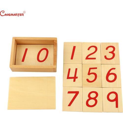 Wooden Teaching Toys Digital Cards 1-10 of Numerical Rods Educational Montessori Materials With Box Toy 6 Years Baby MA004-3