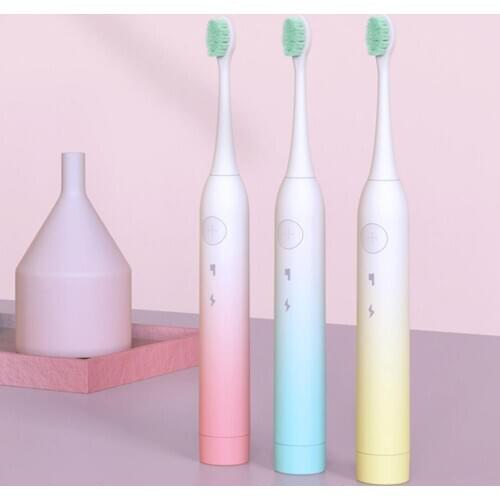 Adult Gradient Color Sonic Electric Toothbrush Cordless USB Rechargeable Toothbrush Waterproof Ultrasonic Automatic Tooth Brush