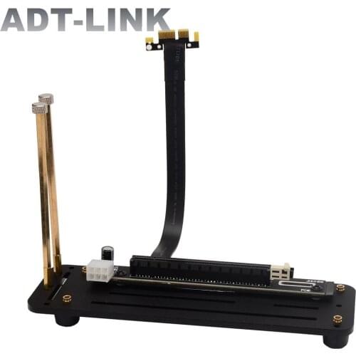 ETH Graphics Card Vertical Kickstand Base GPU Holder & Standoff PCI-E X1 To X16 GEN3.0 Riser Extension BTC Mining Cable Big 6P