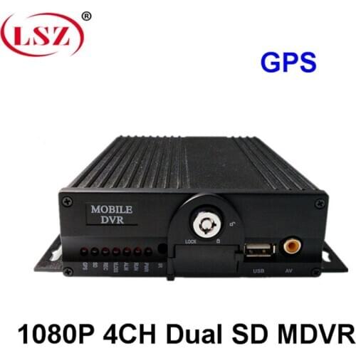 Gps 4ch mdvr dual SD card monitor master bus / truck video recorder ntsc/pal system