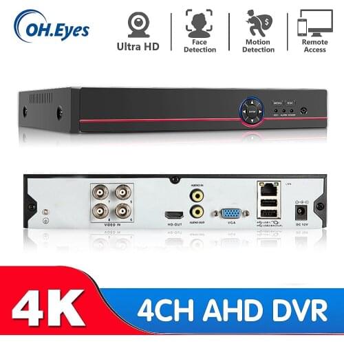 AI Face Detection Face recognition Face Playback 4CH AHD Network Video Recorder H.265+ 8MP Hybrid DVR NVR IP Camera Security kit