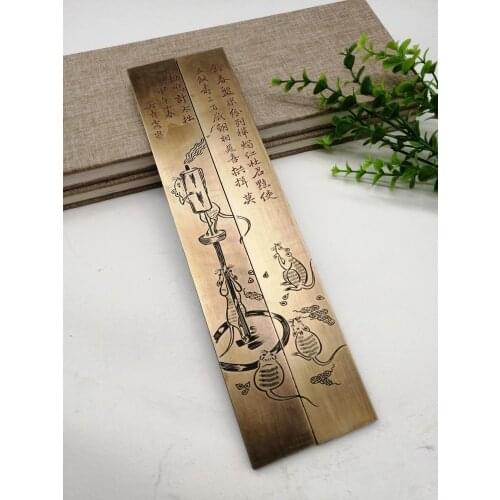 China painting calligraphy auxiliary tool make paper smooth metal crafts Paperweight-Mice steal lamp oil-Paper weight home decor