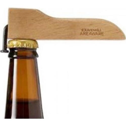 Creative Magnet Beer Bottle Corkscrew Coke Juice Beverages Opener Wooden Handle With Nail Design LX4064