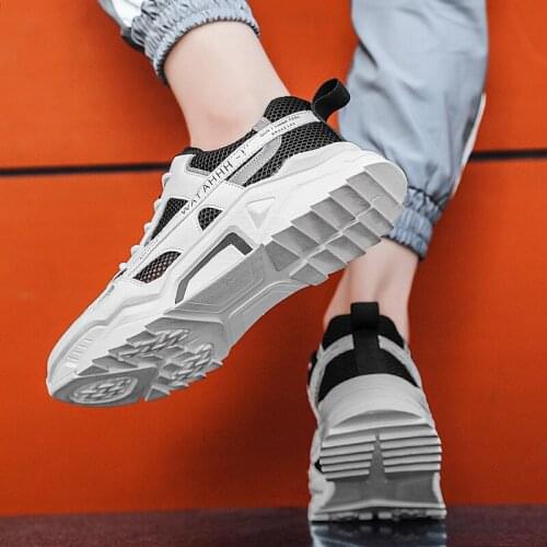 Sport Shoes For Men Sports Sneakers Men Athletic Shoes Zapatos Casuales Casual Black Breathable Leisure Sneaker Man White