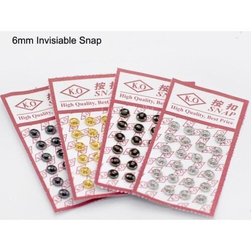 6mm Button Mini Buckle Doll Clothing Metal Invisible Snap for Blyth BJD Azone Pupil DIY Doll Clothes 1/6 Accessories