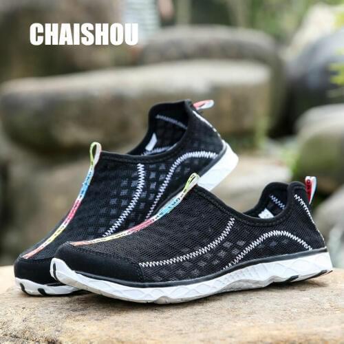 Men Casual Shoes Comfortable Lightweight Sneakers Male Unisex Mesh Breathable Flat Shoes Slip-on Man Outdoor Loafer Shoes CS-540