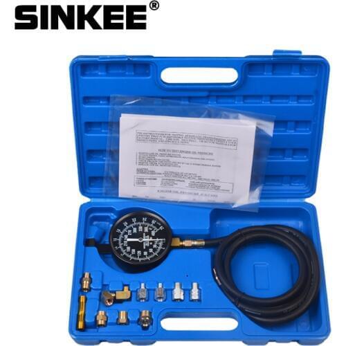 14 piece Engine Oil Pressure Tester Test Gauge Diagnostic Test Tool Set Kit
