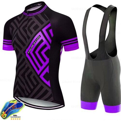 NEW Team RAPHAFUL Cycling Jerseys Bike Wear Clothes Bib Gel Sets Clothing Ropa Ciclismo Uniformes Maillot Sport Wear 2021