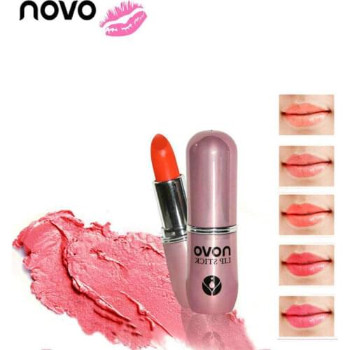 NOVO12 Colors Carrot Lipstick Long Lasting Moisture Cosmetic Lip Stick Makeup Waterproof Matte Lipstick Lip Stick Sexy Red Lips