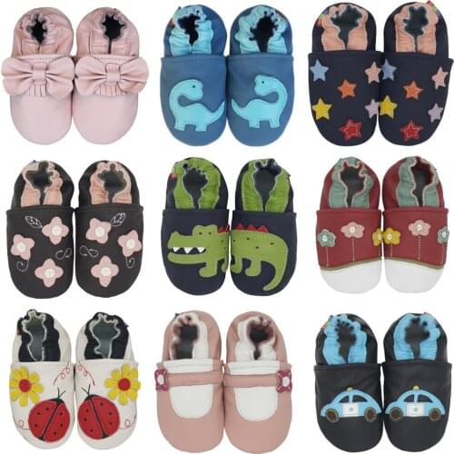 Carozoo Newborn Baby Shoes Infant Shoes Slippers Soft Leather Baby Boys First-Walkers girl boy shoes