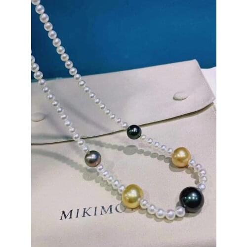 Oval 5.5-13mm Nature Fresh Water Mixed Colo Pearls Pendants Necklaces for Women Fine Birthday Presents