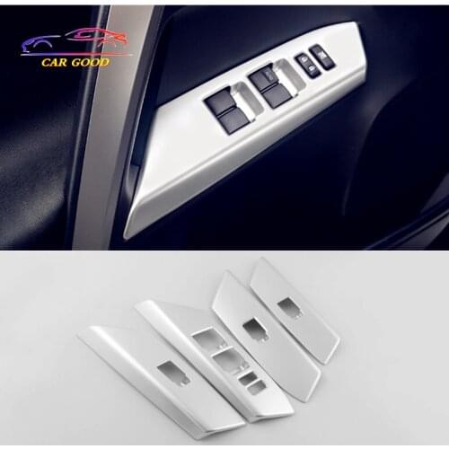 For Toyota RAV4 2014 15 16 17 2018 ABS Door Window Lifter Regulator Armrest Button Knob Accessories Trim Auto Cover Car Styling