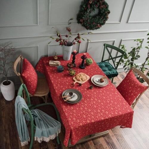 Tablecloth Rectangular Christmas Style Printed Fabric Tablecloth Cover Dining Large Tablecloth140x240cm Living Room Table Decor