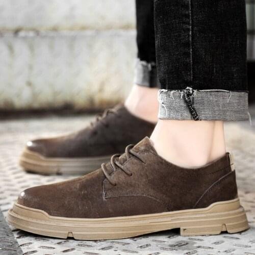 Zapatos Casuales Para Hombre Vintage Boots Men Casual Shoes Fashion Man Brown Leather Mens Mens Sneakers Causal