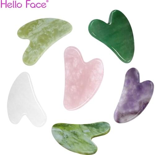 Gua Sha Gouache Scraper For Face Body Massager Back Scratcher Nature Gousha Stone Muscle Relaxation Skin Lifting Beauty Tool