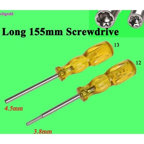 10pcs Yellow Handle Security Bit 3.8mm + 4.5mm Hexagon Screwdriver 3.8 4.5 Open Tool Gamebit for Nintendo NGC SFC NES Gameboy