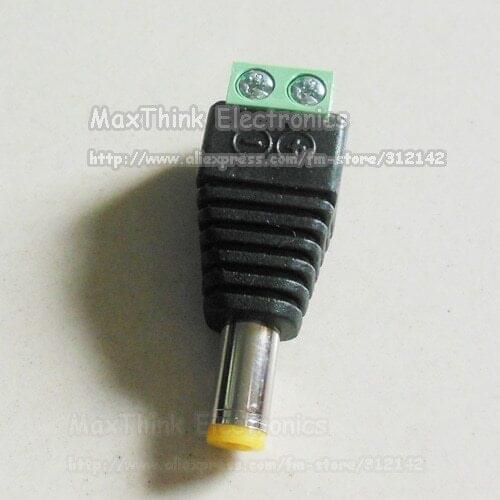 2.1mm 5.5mm 2.1 DC Power Male Jack Adapter Plug Connector for CCTV Camera ,50pcs ,free shipping