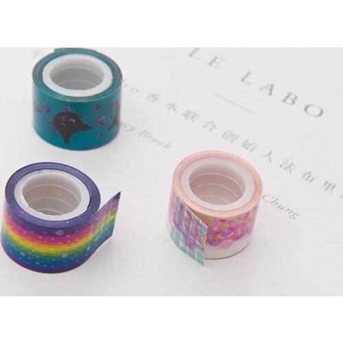 3pcs/lot Mini Cartoon Small Fresh Tape, Hand Account Decoration Small Tape
