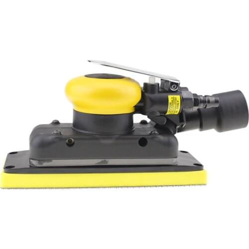 70x198MM Pneumatic Sanding Machine Square Air Orbital Sander Central Vacuum Ready Polisher Grinder With 5M Vacuum Tube