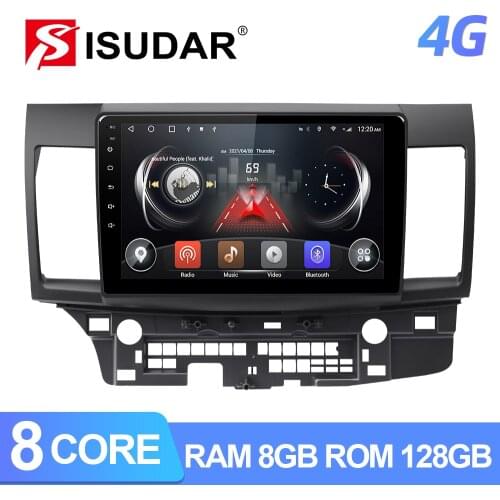 ISUDAR T72 QLED Android 10 Car Radio Tape Recorder For Mitsubishi Lancer 2007 - 2013 Multimedia Video Player Navigation no 2din