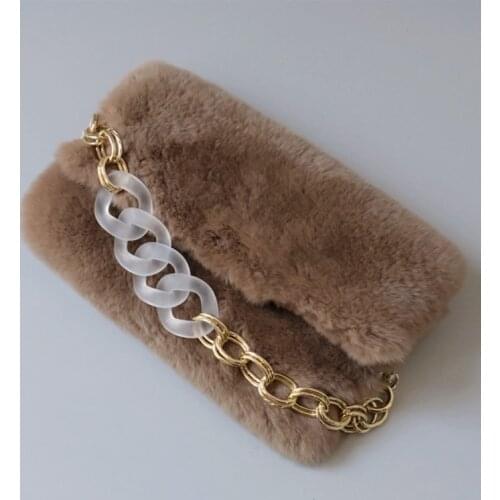 Bag Handle Chain DIY Acrylic Resin Handbag Strap Shoulder Purse Replacement Straps with Buckles for Bags Decoration Accessories