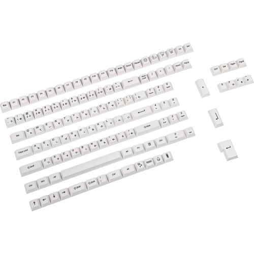 Cherry Profile 124 Key ANSI ISO Beige Dye Sub Japanese Thick PBT GK61 Keycaps For Mechanical Keyboard 104 TKL 60% 96 84 GK61X