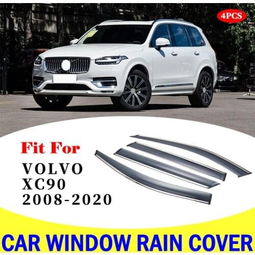 FOR Volvo XC90 window visor car rain shield deflectors awning trim cover exterior car-styling accessories parts 2008-2020