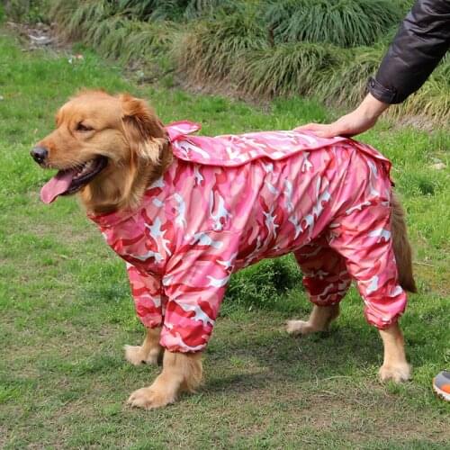 Pet Raincoat Dog Clothes Clothing Big Dog Raincoat Four-legged Golden Retriever Large Dog All Inclusive Poncho For Dogs